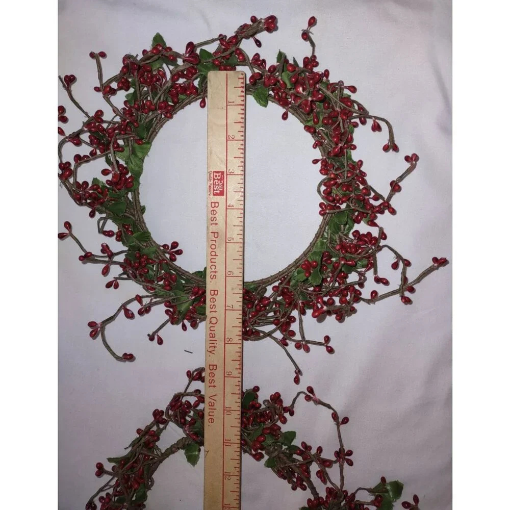 Berry Candle Rings / Wreath (lot of 3) 6